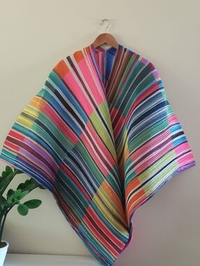 PLEATS PLEASE NEW Multi Color Kaftan - Sample Made In JAPAN - O/S